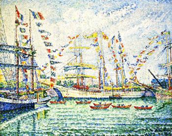 (image for) Handmade oil painting Copy paintings of famous artists Paul Signac's painting, Pardon of the NewFoundl